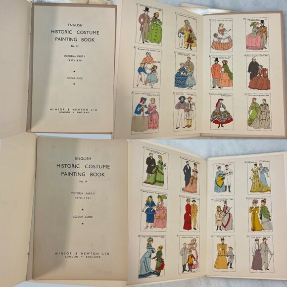 Winsor & Newton Ltd, Historic Costume Painting Book RARE COMPLETE SET 16 VOLUMES - Picture 14 of 16